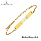Браслет Nextvance для маленьких мальчиков и девочек, с гравировкой, золотая цепочка из нержавеющей стали, браслет с идентификационной биркой, подарок для детей