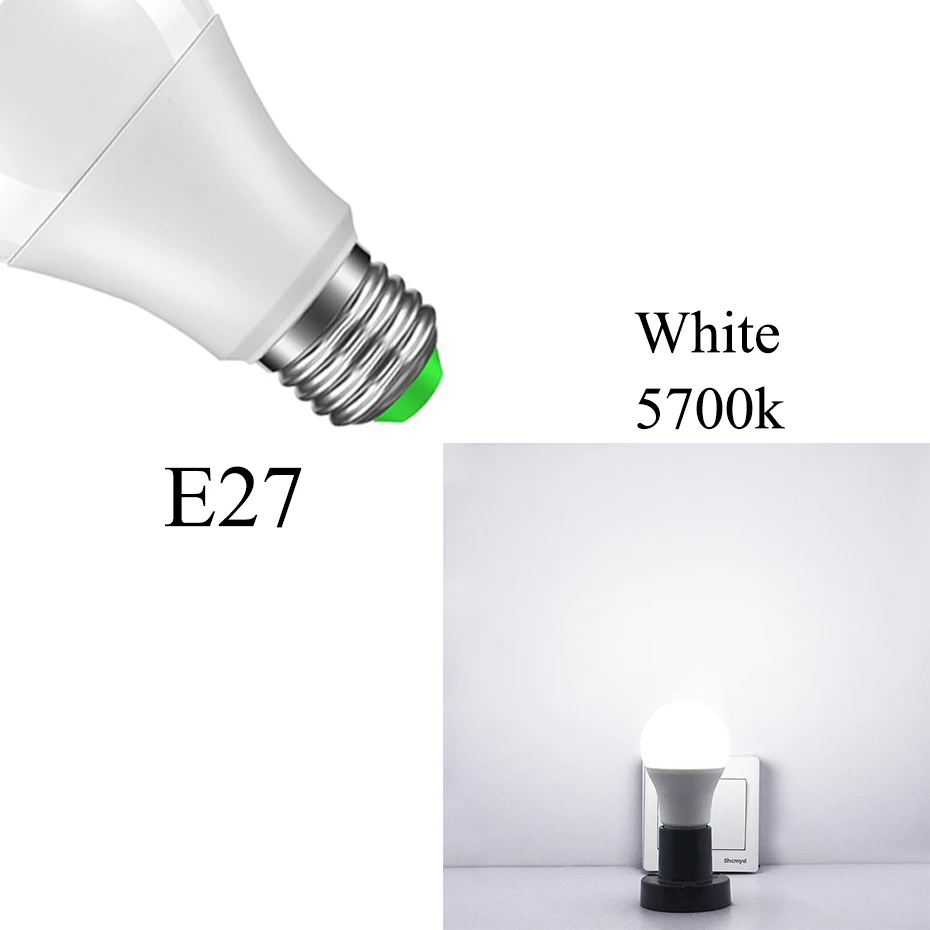 E27 White Светодиодный Сенсор Лампа 220V 110V заката до рассвета светильник лампочка E27 B22 светильник с Сенсор умный Светильник лампы мощностью 10 Вт 15 Вт дневной и ночной Светильник Автоматическое включение/выключение - Испускаемый цвет: E27 White