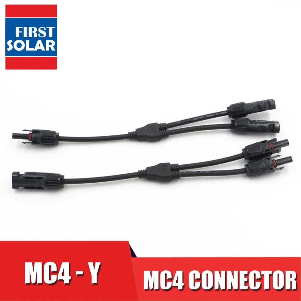 1 пара x MC4 Y филиал параллельное соединение 30A 1000 В Электрический MC4-Y разъем фотоэлектрический 2 шт. панели солнечные кабель провода подключения