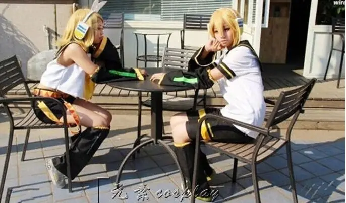 Аниме VOCALOID Kagamine Rin/Len карнавальный костюм костюмы на Хэллоуин полный костюм: