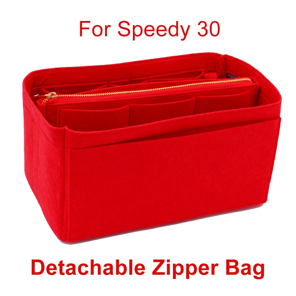 SPEEDY 25 30 35 войлочная тканевая сумка-Органайзер для макияжа сумочка-органайзер для путешествий Внутренний кошелек портативные косметички Never Full - Цвет: SPEEDY 30 Zipper