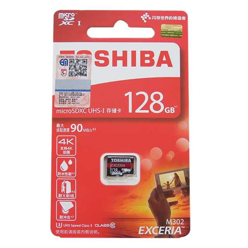 TOSHIBA карты памяти 16 Гб 32 ГБ 64 и 128 Micro SD Card 32G SDHC/SDXC Class10 U3 UHS-I TF 90 МБ/с. для смартфонов |