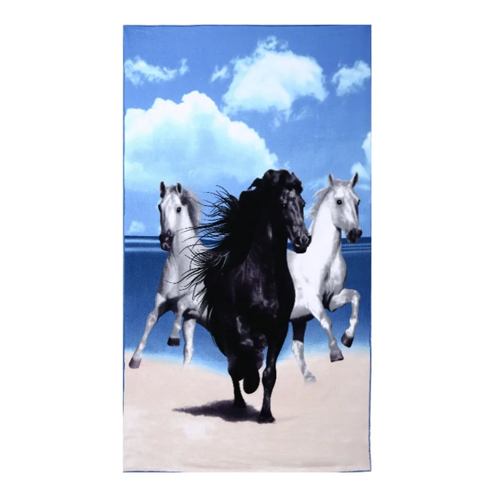 Пляжное полотенце из микрофибры в полоску с леопардовым принтом | Дом и сад