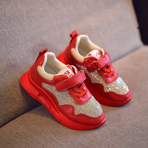 2018 Autumn New Arrival Baby Boys Fashion Snekaers Girls Princess Rhinestone Sports Shoes Breathable Trainers Shoe for Children | Детская