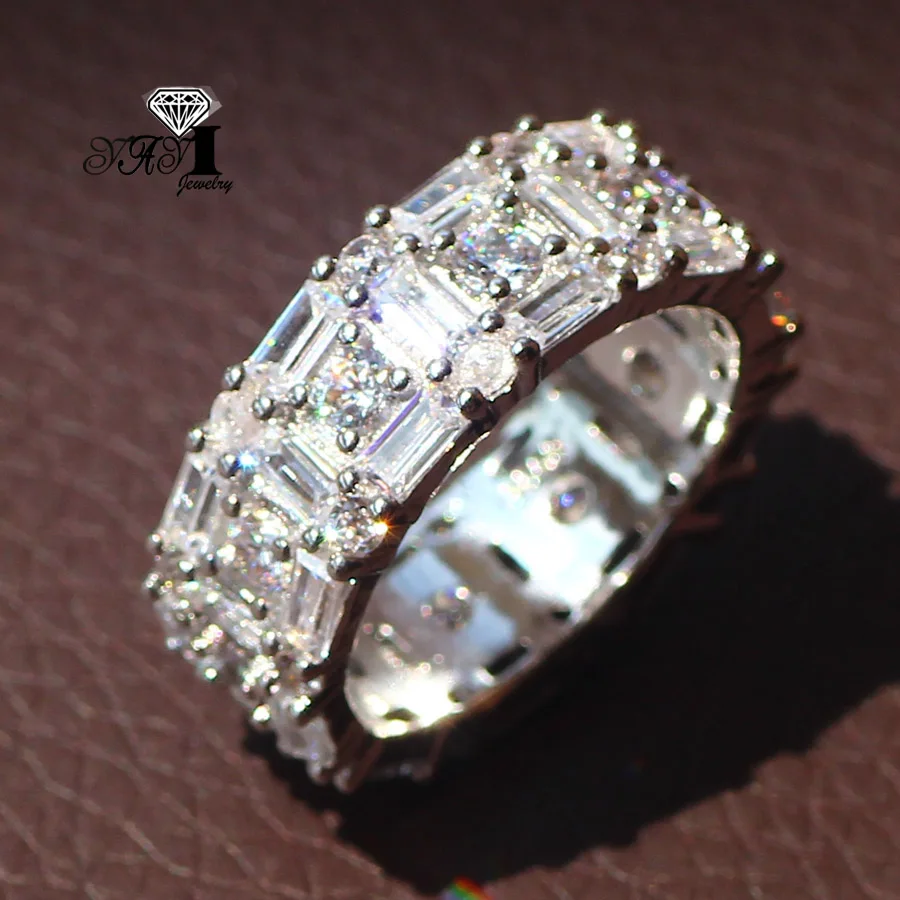 Ювелирные изделия YaYI Мода Принцесса 5.2CT серебро белый циркон Цвет обручальные