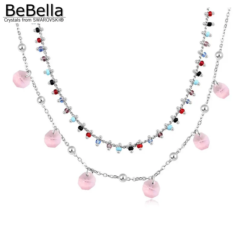 Женское Двухслойное ожерелье с кристаллами Сваровски|designer necklace|necklace designercharm necklace
