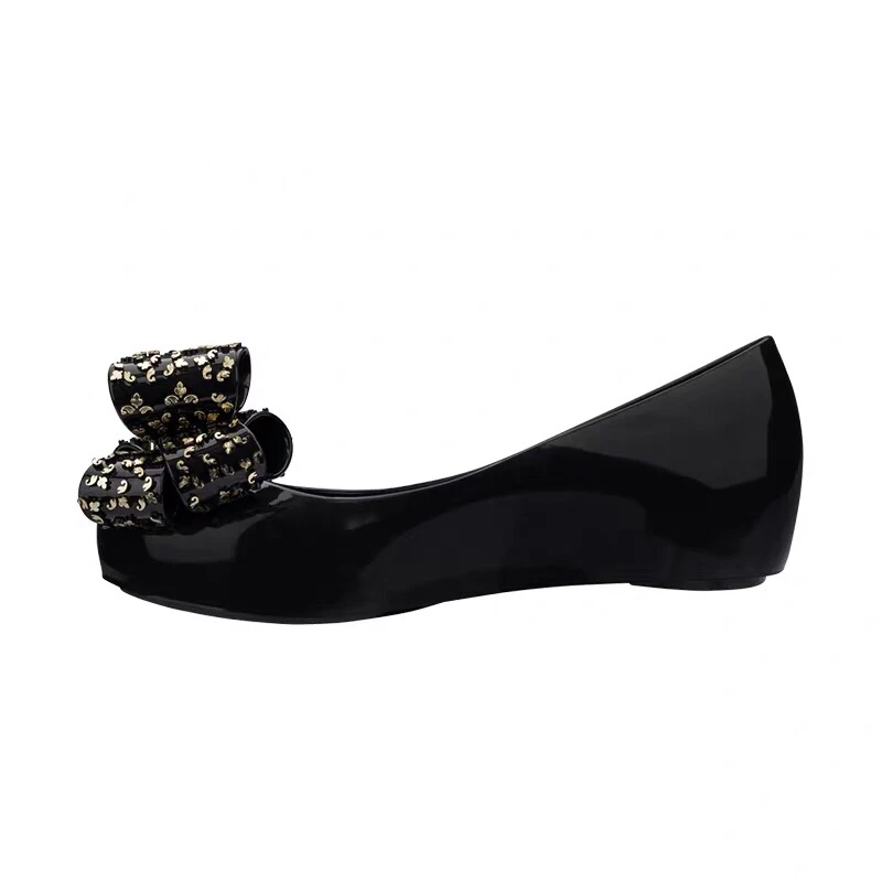 Women Melissa Sandals 2019 New SummerJ elly Shoes Casual Flat Fashion Butterfly-knot For Size 35-39 | Обувь