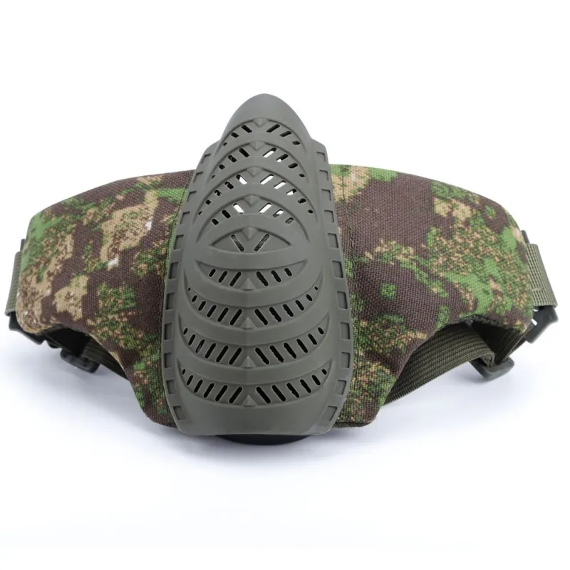 Анти-воздействие Велоспорт Тактический Череп Маска Защита для лица Airsoft маски на пол-лица 1000D защитные CS наружные маски для верховой езды