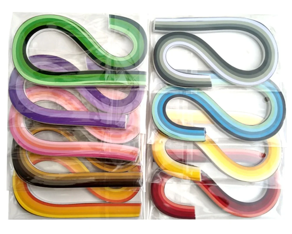 

5MM gradient colorful Paper Strips (39cm length) quilling materials for paper craft