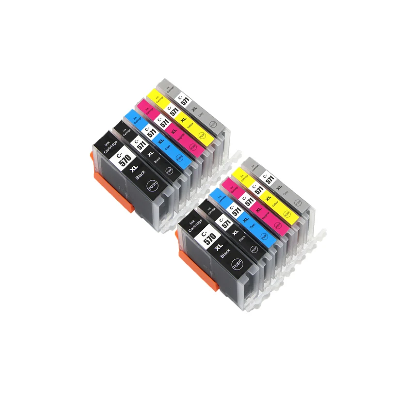 6 цветов PGI 570 CLI 571 PGI-570BK совместимый чернильный картридж для принтера canon принтерам PIXMA MG7750 MG7751 MG7752 MG7753 TS8050 TS8051 принтер