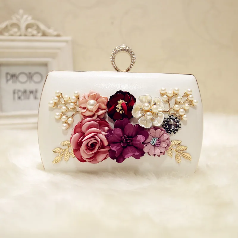 2018 женская вечерняя сумочка с алмазным цветком и кольцом на руку для свадебной