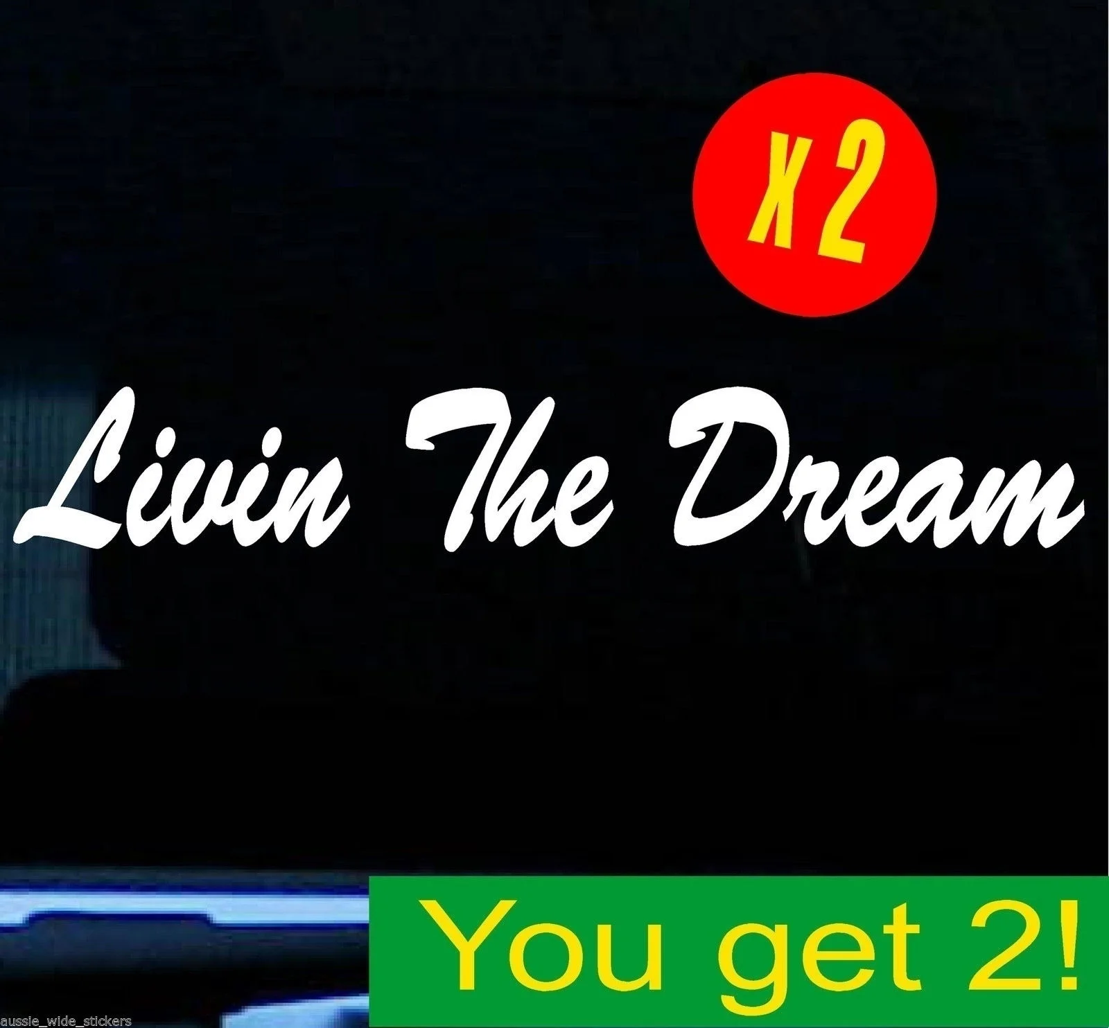 

Наклейка на окно «ливин мечта», 2x20 см