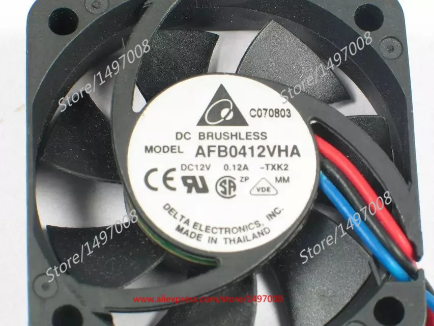 Вентилятор охлаждения сервера Delta Electronics AFB0412VHA TXK2 постоянный ток 12 В 0 16 А 40x40x10 мм |