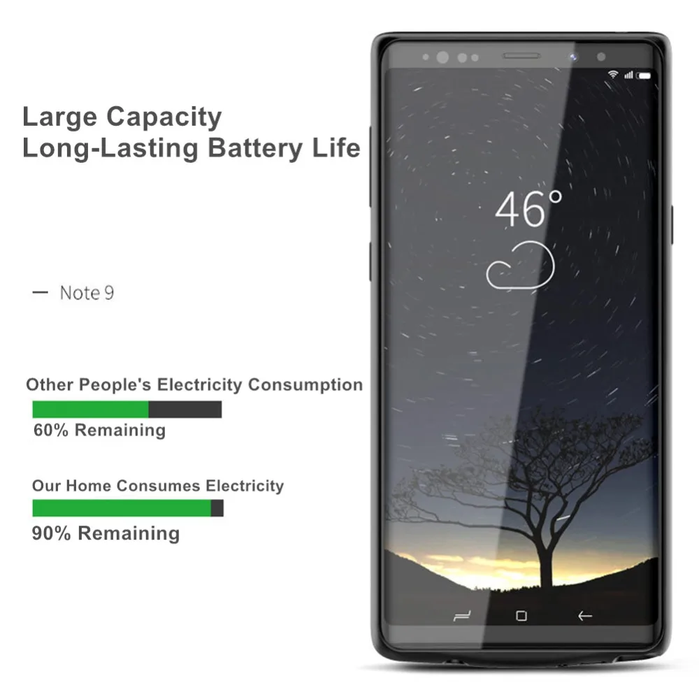 For Samsung Galaxy Note 9 Battery Case Fast Charge External Charger Cover Power Bank S9 Plus | Мобильные телефоны и