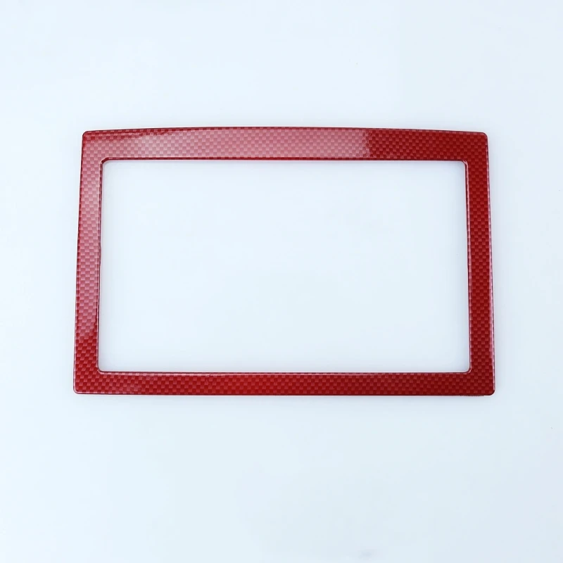 carbon fiber red Навигационная панель, декоративная рамка, блестящая накладка, украшение интерьера, аксессуары для автомобиля kia sportage 3 - Цвет: carbon fiber red