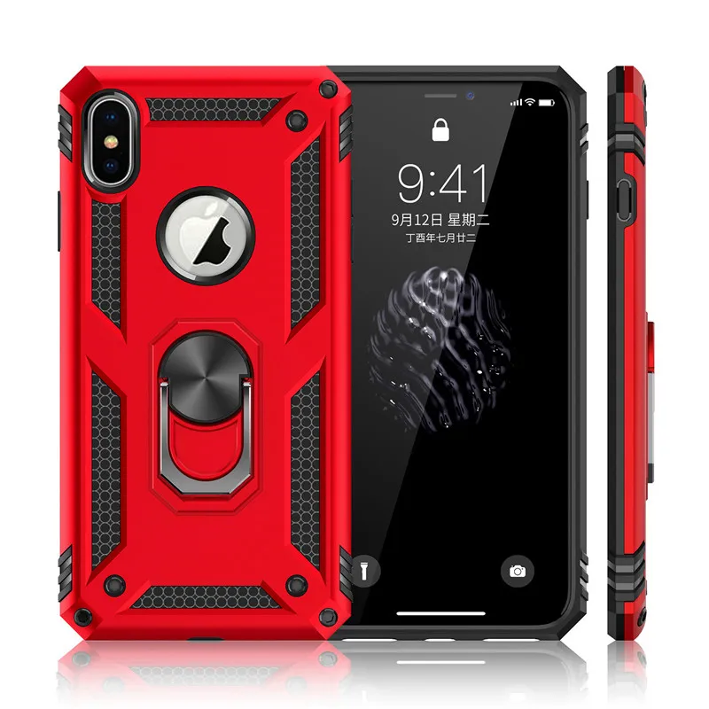 Магнитный автомобильный чехол для iPhone X XR XS Max 6 6S 7 8 Plus противоударный