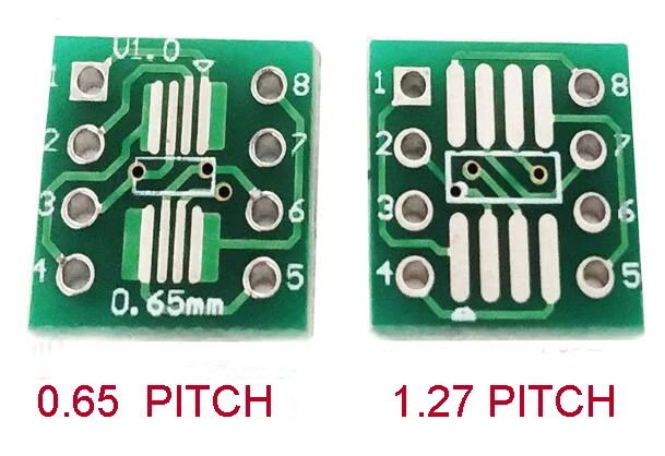 10pc SOP8 SSOP8 TSSOP8 TO DIP  0.65mm 1.27mm pitch smt transfer to DIP Universal board