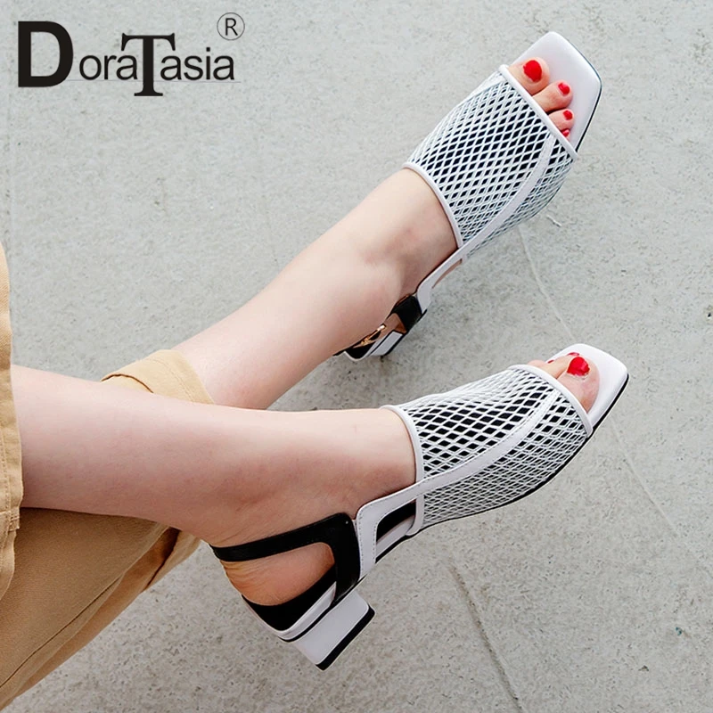 DORATASIA/2019 натуральная кожа Для летних вечеринок элегантная женская спортивная
