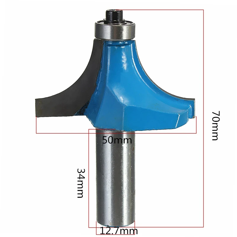 Круглый За кромки фрезы 3/4 &quotРадиус 1/2&quot хвостовика HSS и Вольфрам Сталь сплав