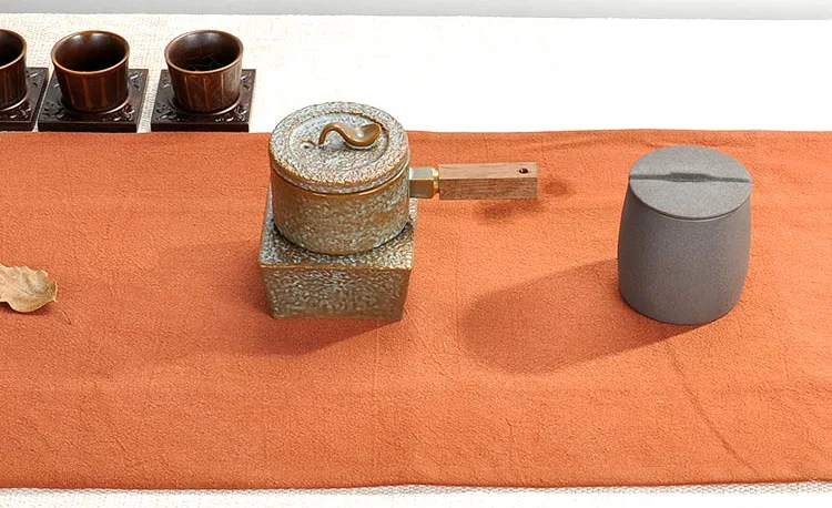 Винтаж грубая Керамическая пиала короб Japanese Black Zen керамическая банка кунг-фу чайный сервиз аксессуары Кофе банки с крышкой Spice герметичные
