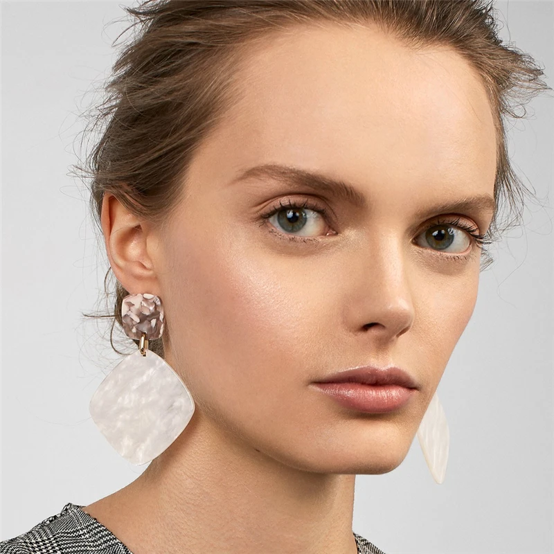 Fashion Earrings For Women Geometric Acrylic Statement Drop Jewelry Female Big Wedding Party Pendientes | Украшения и аксессуары