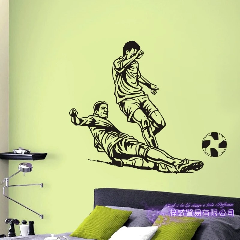 

Football Player Sticker Football Game Soccer Decal Helmets Kids Room Posters Vinyl Wall Decals F9