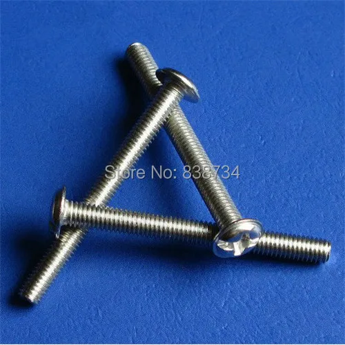 

100pcs m3*20 nickel plated silver color steel cross recessed screw washer