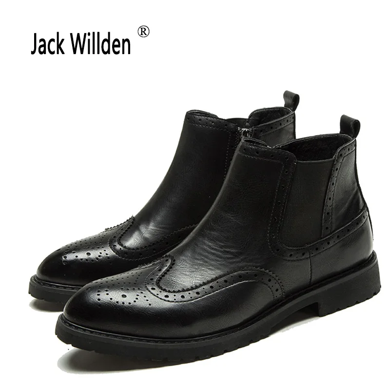 Мужские ботинки челси Jack Willden Модные ботильоны из нубука и кожи в британском