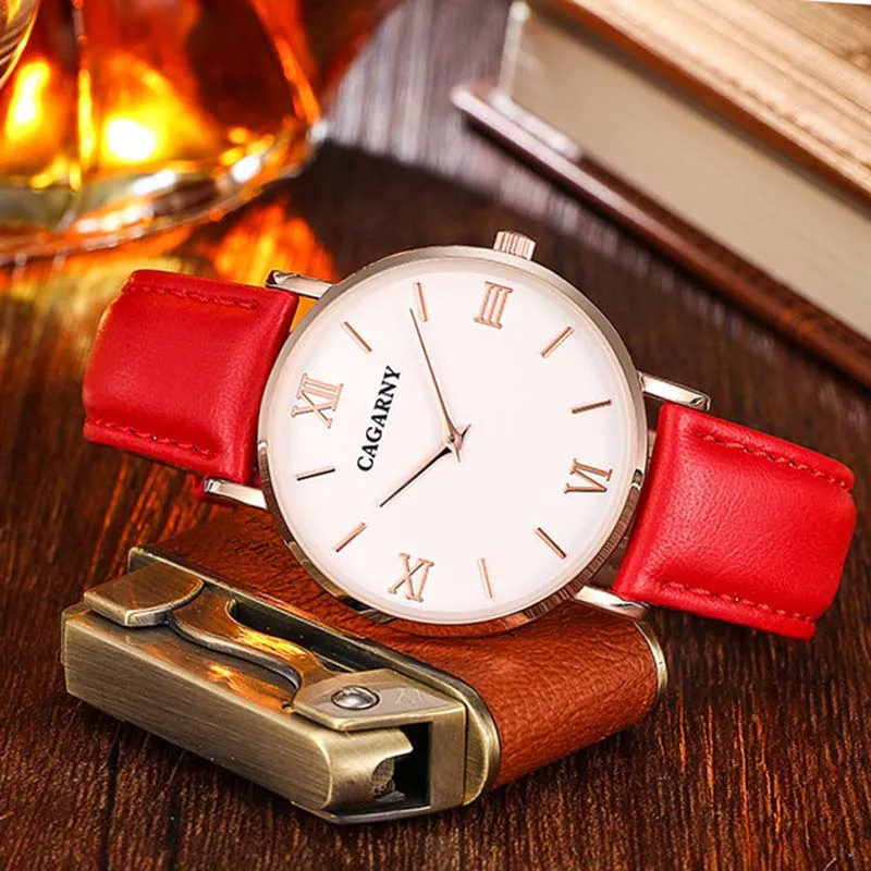 

New fashion business casual CAGARNY brand watches for men and women with thin nylon waterproof quartz watch dial Clock