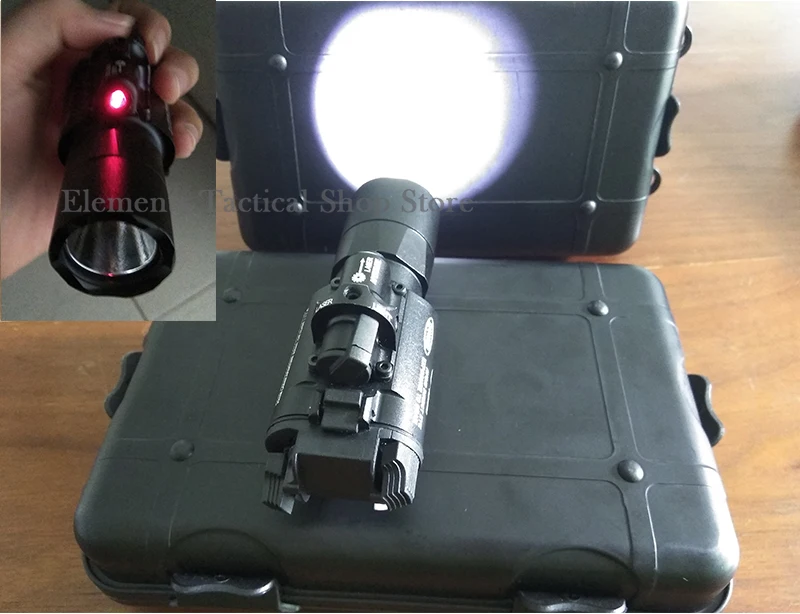 Element Airsoft Surefir X400 Тактический светильник для вспышки Красный Лазерный Пистолет светильник для охоты флэш-светильник Surefir X400U оружие пистолет светильник EX367