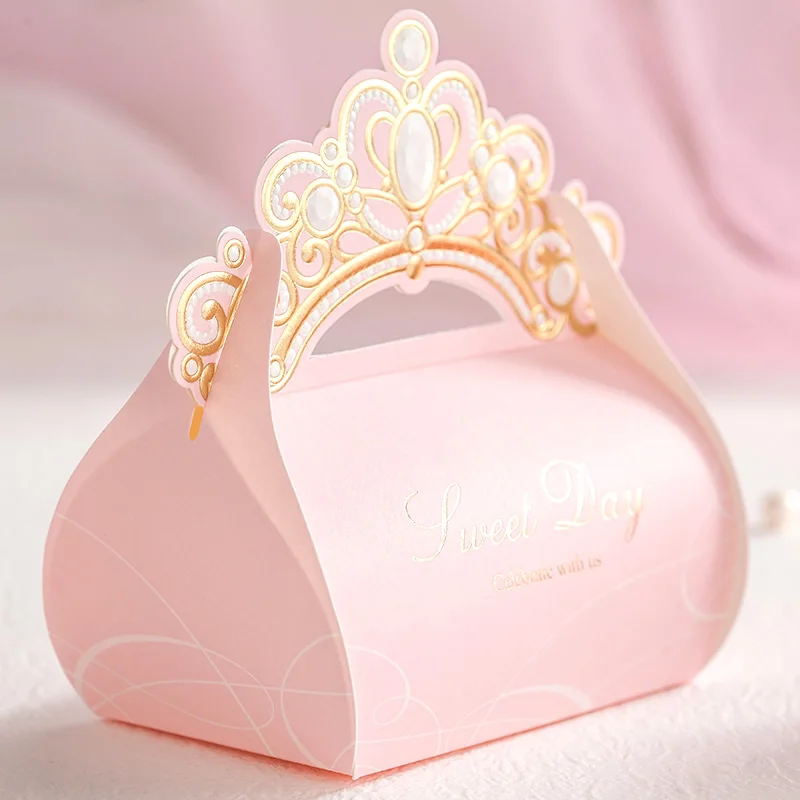Элегантный розовый цвет свадьбы коробка конфет подарок партии Фавор держатель 50