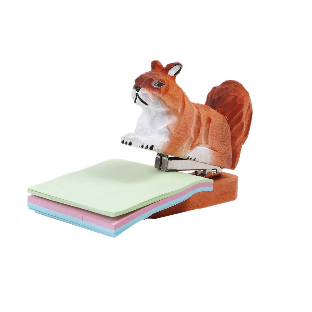 MIRUI ручной работы резьба по дереву лес винтажный животный стандартный степлер