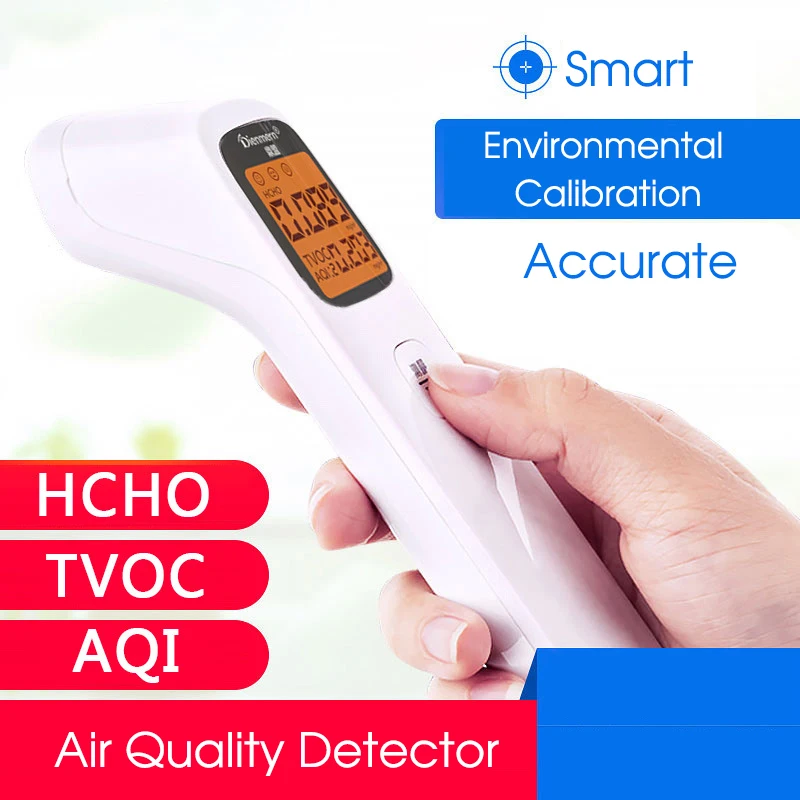 3-в-1 цифровые качества воздуха детектор формальдегида AQI нсно портативный монитор умная калибровка точный газоанализатор