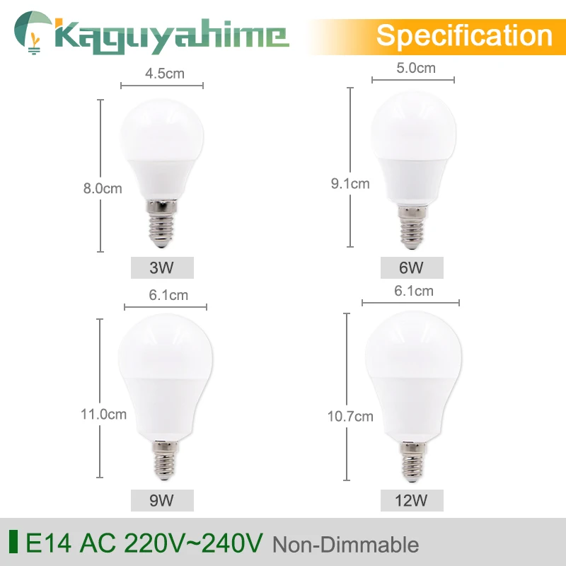 Kaguyahime 1 шт./5 шт. 3 Вт ~ 18 E27 светодиодный светильник E14 лампы 220 V 240 затемнения шарик