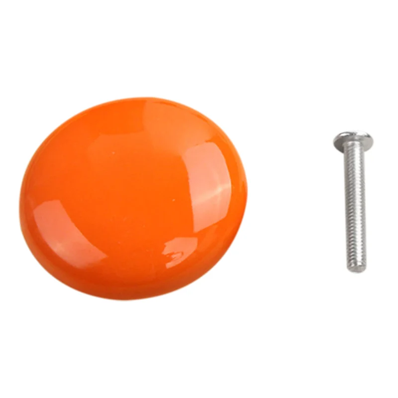 1 шт. керамические дверные круглые ручки кухонный шкаф выдвижные оранжевого