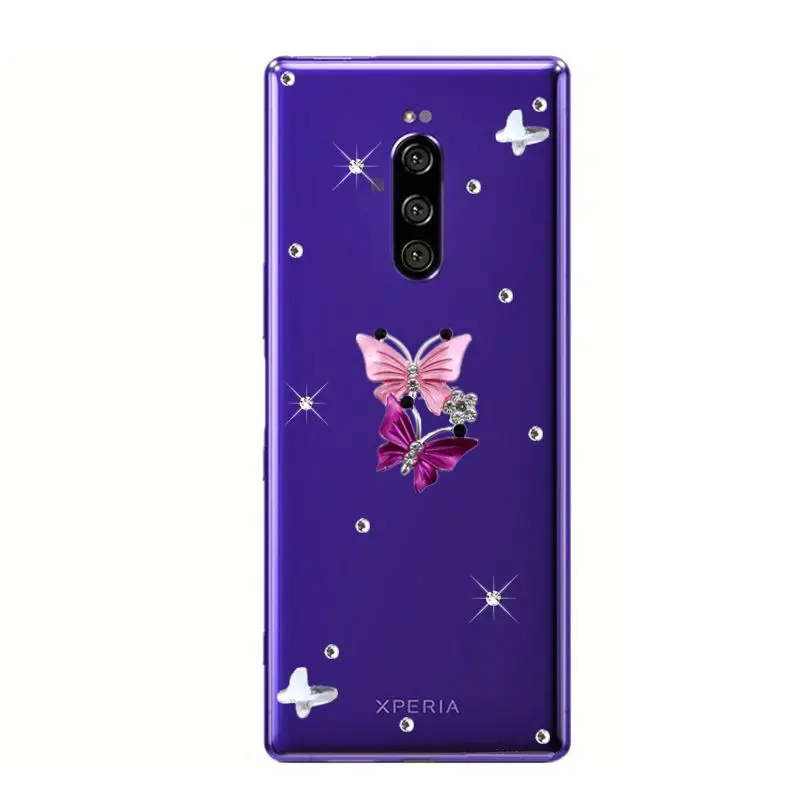 Модный красивый со стразами чехол для Sony Xperia 1 10 plus L3 L2 L1 XZ3 XZ2 Premium XA2 Ultra XZ1 Compact XA1