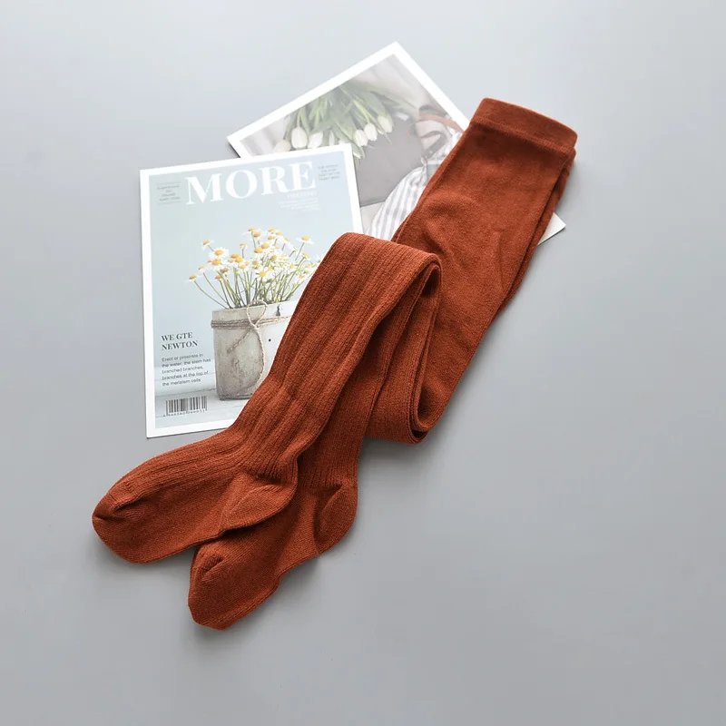 

Girls Pantyhose New Baby Girl Tights Knitted Cotton Baby Stockings Big Girl kid Child Tights Fall Winter Children's Clothing