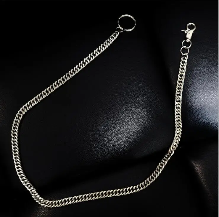 Hip-hop punk style pure metal double woven chain casual wild pants | Украшения и аксессуары