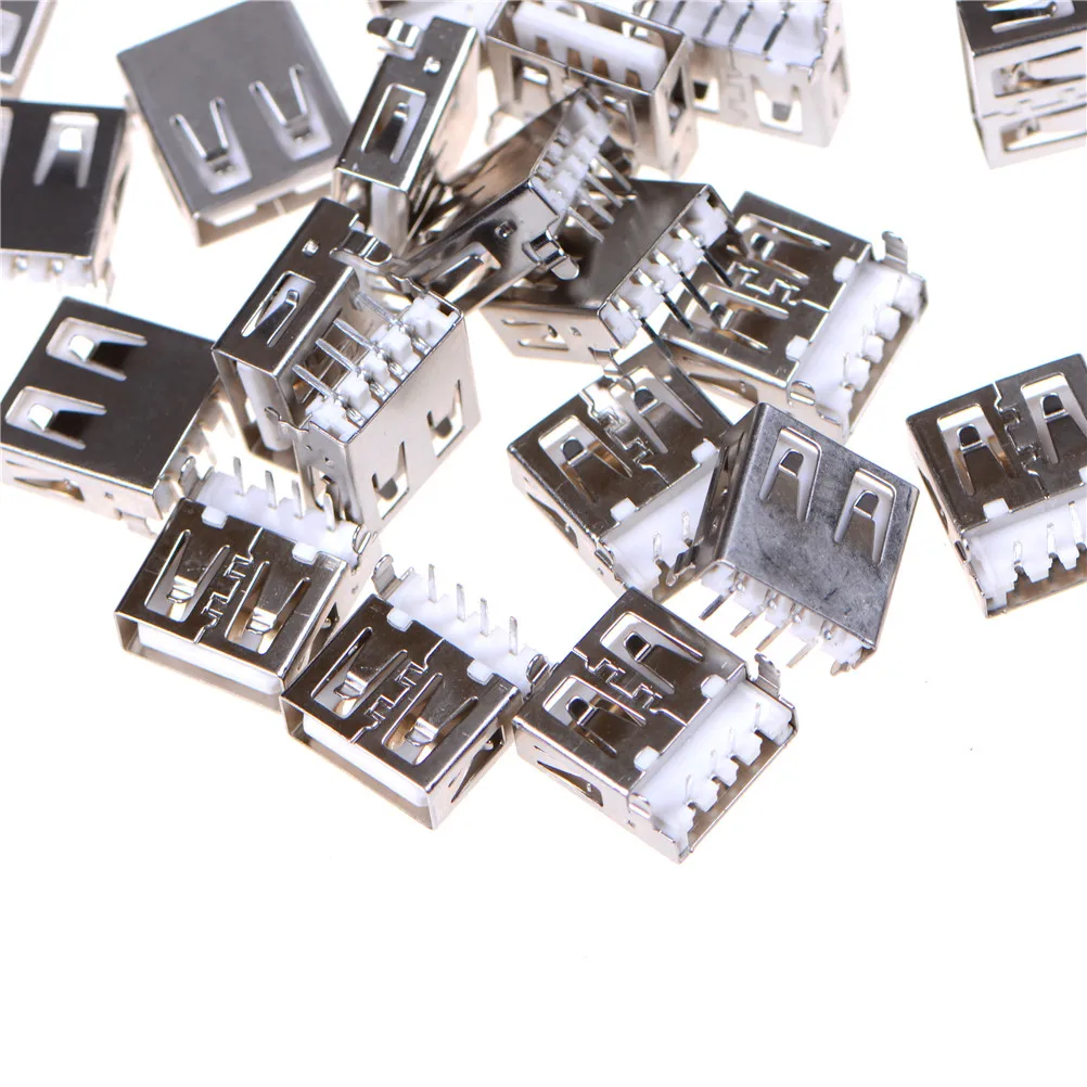 Оптовая продажа 20 шт./лот 2 0 4 контактный разъем USB типа A гнездовой G54 фута 90