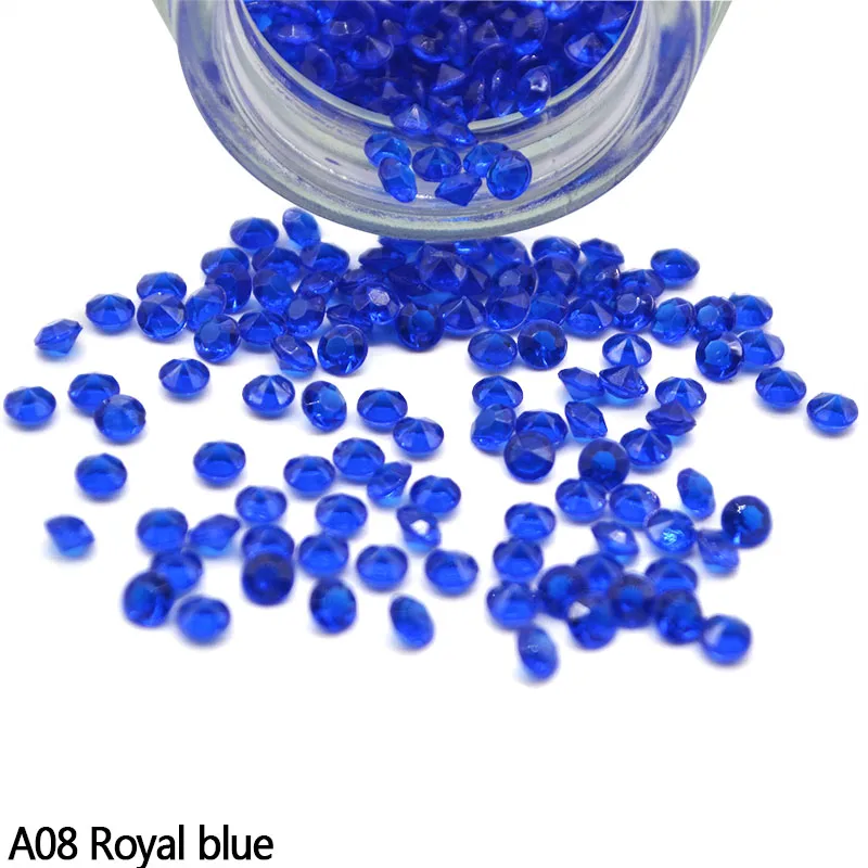 Royal blue 1000 шт/партия украшения стола мини прозрачные акриловые стразы конфетти свадебные ремесла Разбрасыватели конфетти для стола вечерние праздничные принадлежности - Цвет: Royal blue