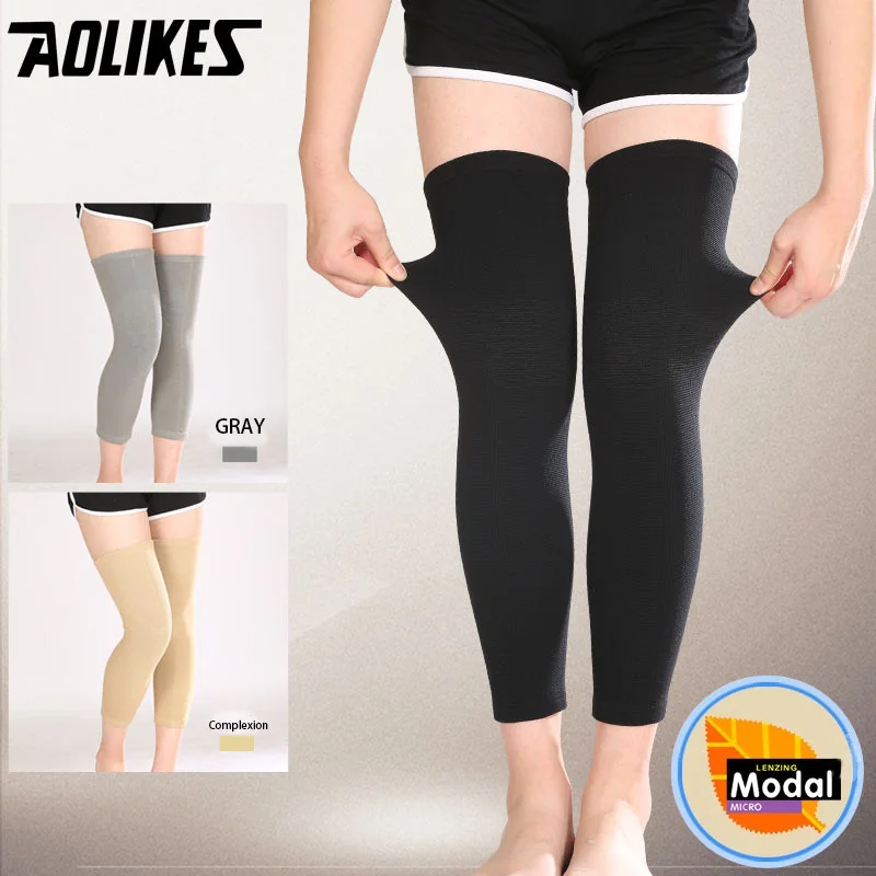 1 пара эластичных спортивных длинных наколенников для поддержки колена защита