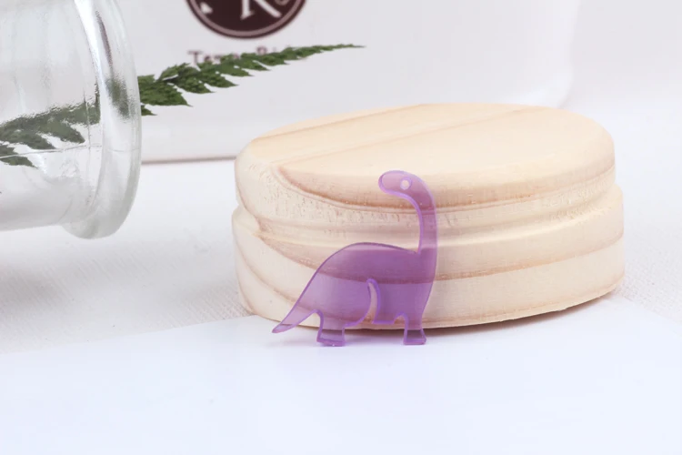 purple 50 шт./лот Модные Акриловые бусины в форме динозавра с цветным принтом в виде животных diy ювелирные изделия серьги/подвески для одежды аксессуары - Цвет: purple
