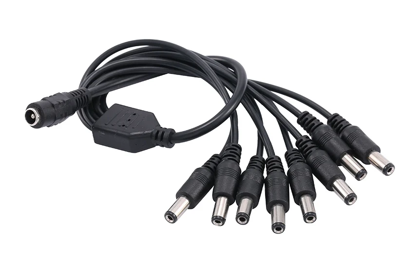 8-полосный Кабель-адаптер с разъемом питания постоянного тока 1 гнездовой-8