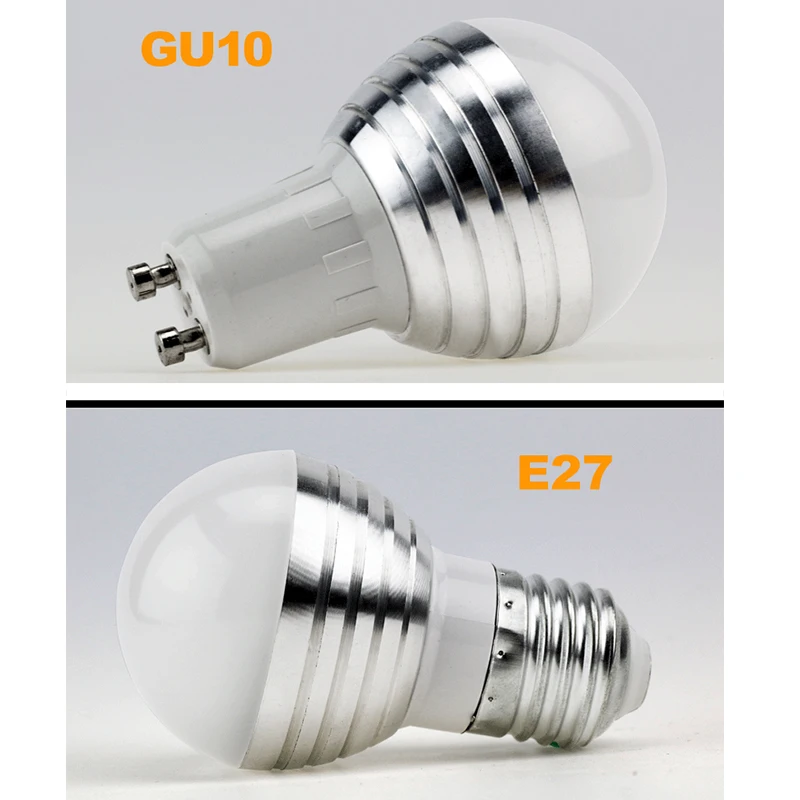 Светодиодная RGB лампа E27 E14 GU10 220 В перем. Тока 3 Вт 16 цветов|control traffic lights|light gimbalcontrol