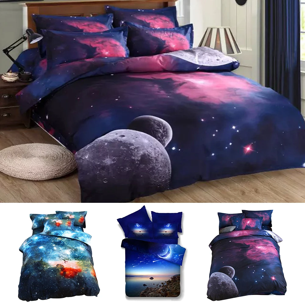 3D комплекты постельного белья набор с космическим пространством Galaxy