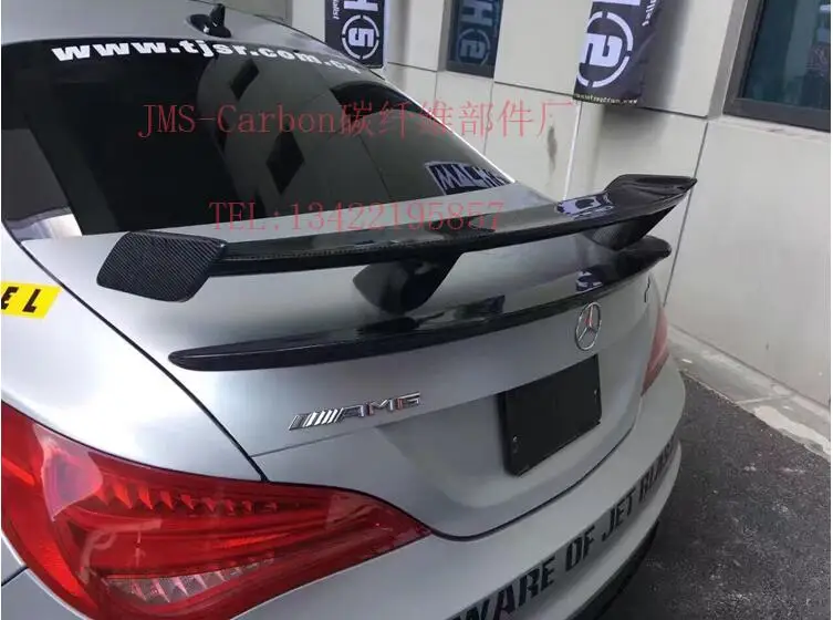 Углеродное волокно автомобиля задний багажник спойлер для BENZ CLA класс W117 C117 180 200