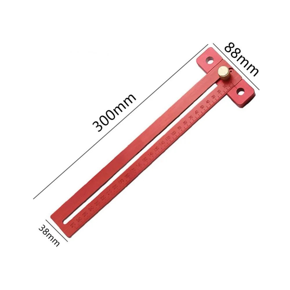 Aluminum Precision T-270 DIY Woodworking Marking RulerAlloy Scribing Ruler T Type Hole Measuring Tool | Инструменты