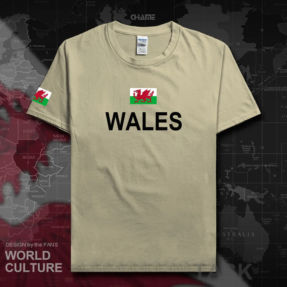 Wales Welsh мужские футболки 2018 Трикотажные хип хоп национальная хлопковая футболка