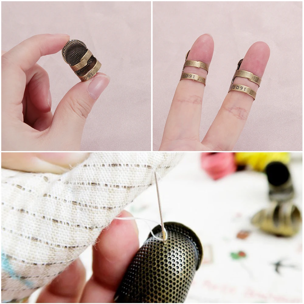 1/10 шт. DIY ремесла Винтаж золото защита пальцев античное кольцо ручная работа