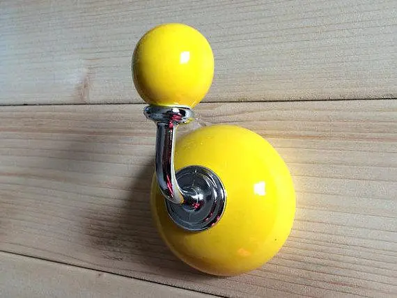 Ceramic Wall Hook Decorative Hooks Kitchen Coat Hangers Towel Hanger Colorful Yellow Blue White | Обустройство дома